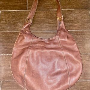 Lucky Brand Brown Leather Hobo Handbag